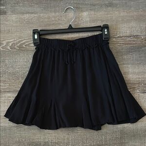 Black Flowy Mini Skirt